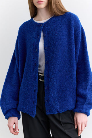 Soft Touch Buttoned Cardigan Blue