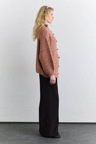 Chunky Button Knit Cardigan Tile