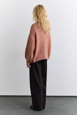 Chunky Button Knit Cardigan Tile