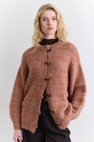 Chunky Button Knit Cardigan Tile