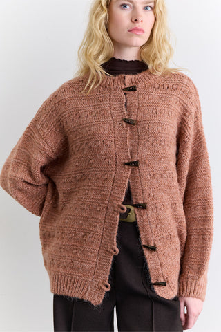 Chunky Button Knit Cardigan Tile
