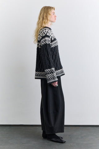 Nordic Pattern Sweater Grey