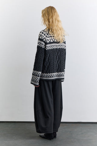 Nordic Pattern Sweater Grey