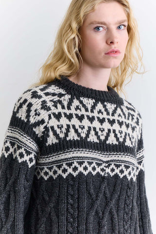 Nordic Pattern Sweater Grey