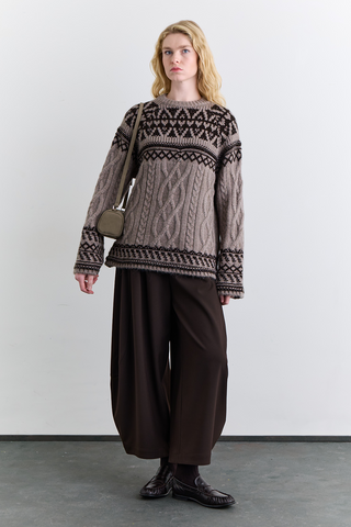 Nordic Pattern Sweater Mink
