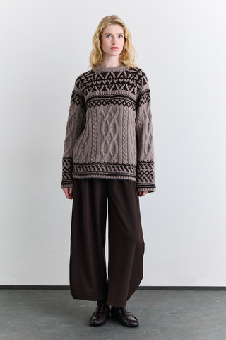 Nordic Pattern Sweater Mink