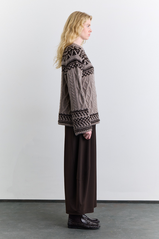 Nordic Pattern Sweater Mink
