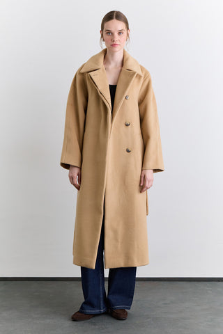 Plain Cachet Coat Camel