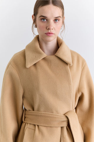 Plain Cachet Coat Camel