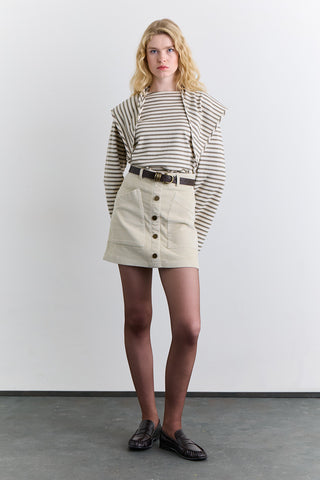 Corduroy Mini Skirt Vanilla