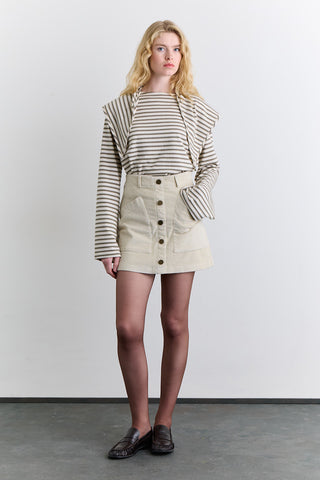 Corduroy Mini Skirt Vanilla