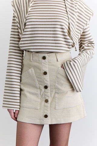 Kadife Mini Etek Vanilya