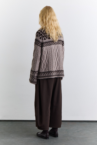 Nordic Pattern Sweater Mink