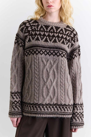 Nordic Pattern Sweater Mink