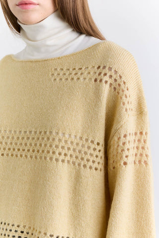 Open Knit Sweater Yellow