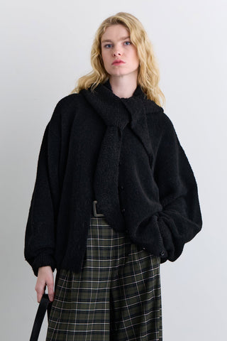 Soft Touch Buttoned Cardigan Black