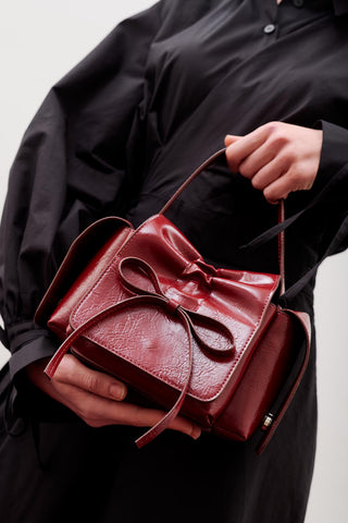 Lyra Bow Bag Burgundy