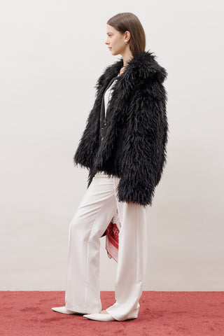 Mara Faux Fur Jacket Black