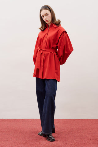 Nora Statement Shirt Red
