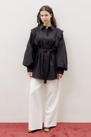 Nora Statement Shirt Black