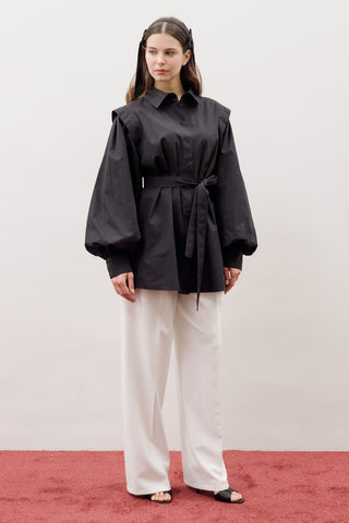 Nora Statement Shirt Black