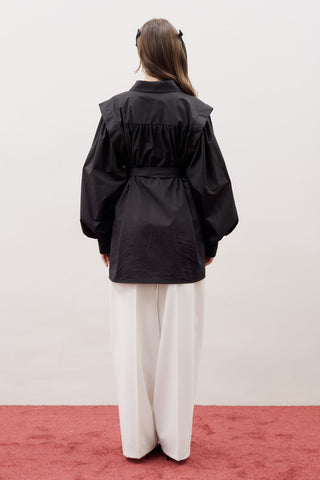 Nora Statement Shirt Black