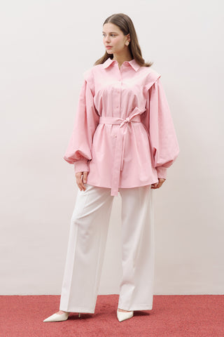 Nora Statement Shirt Pink