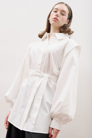 Nora Statement Shirt Ecru