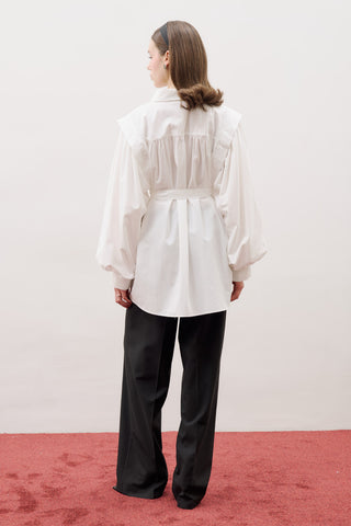 Nora Statement Shirt Ecru