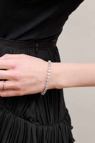 Mini Clover Detail Bracelet Silver