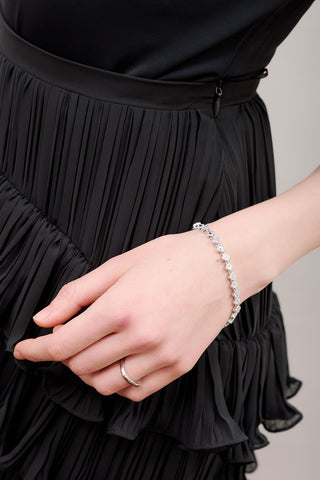 Mini Clover Detail Bracelet Silver