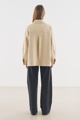 Cuff Detail Jacket Beige