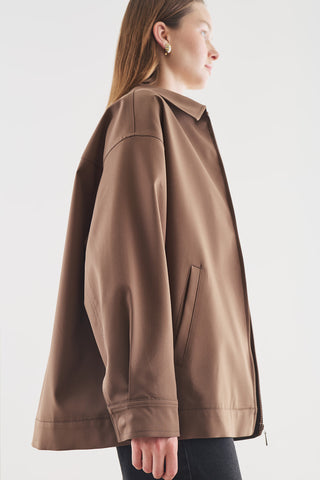 Cuff Detail Jacket Brown