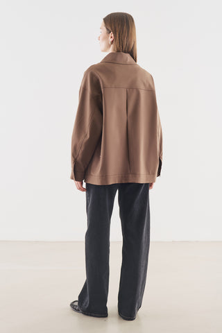 Cuff Detail Jacket Brown