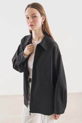 Cuff Detail Jacket Black