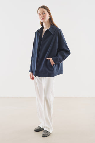 Cuff Detail Jacket Navy Blue
