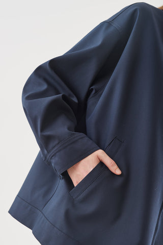 Cuff Detail Jacket Navy Blue