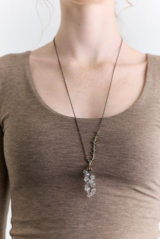 Ellipse Crystal Necklace Vintage