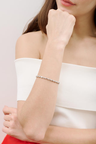 Cube Detail Bracelet Silver