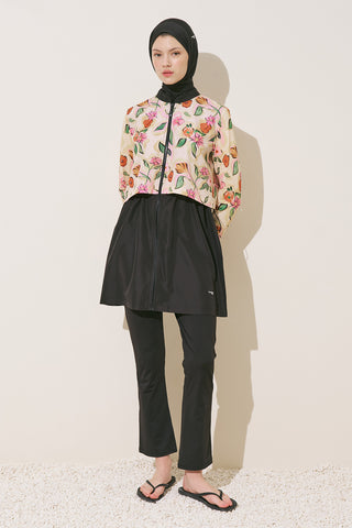 Zip-Front 3-Piece Modest Swim Set Pure Floral