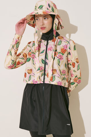 Zip-Front 3-Piece Modest Swim Set Pure Floral