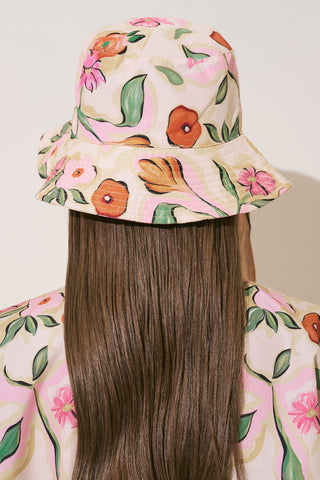 Bucket Hat With String Pure Floral