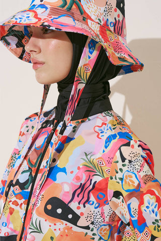Bucket Hat With String Abstract