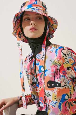Bucket Hat With String Abstract