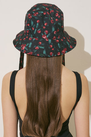 Bucket Hat With String Cherry