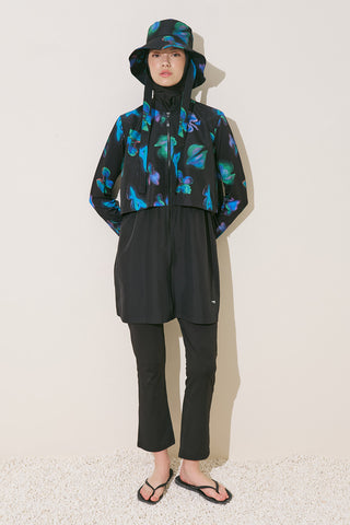 Zip-Front 3-Piece Modest Swim Set Brush