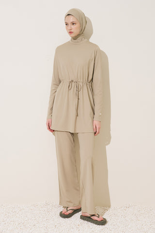 Wide Leg Swim Pants Green