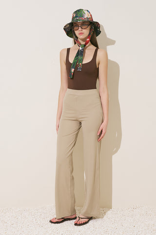 Wide Leg Swim Pants Green