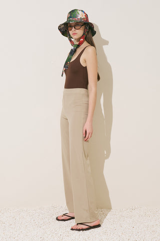 Wide Leg Swim Pants Green