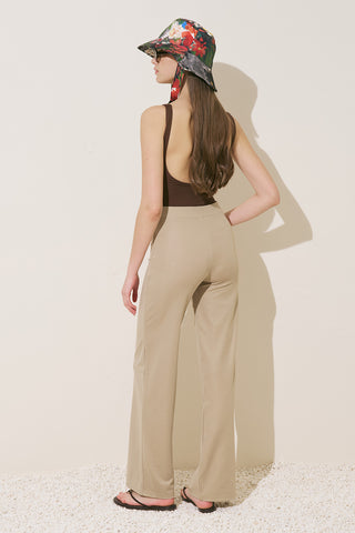 Wide Leg Swim Pants Green